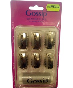 Gossip Silver Weaving Clips With Thread 36Pcs